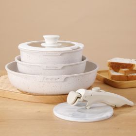 Maifanshi Set Pot Non-stick Pot Removable Four-piece Set (Option: Elegant white)
