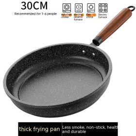 Medical Stone Frying Pan Non-stick Multi-functional Pan Light Oil Smoke Griddle (Option: 30cm Without Cover)